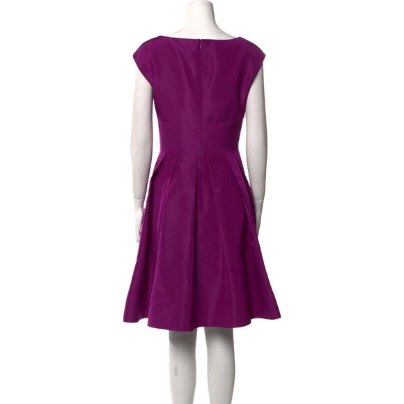 2K OSCAR DE LA RENTA Silk Mini Dress Purple Sz 6 - Picture 6 of 6